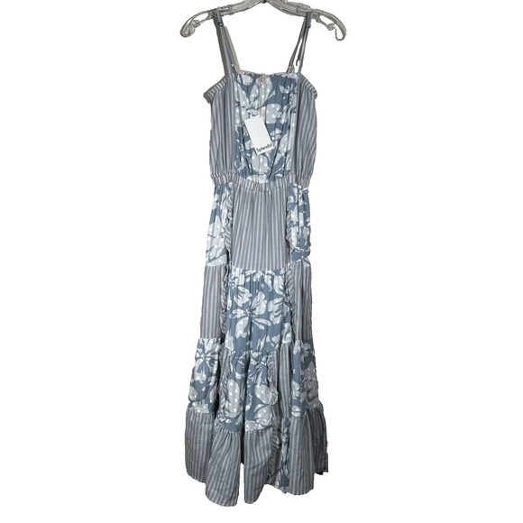 Splendid Dresses & Skirts - Splendid Collection Misty Patchwork Midi Dress Size Small Blue White New Boho